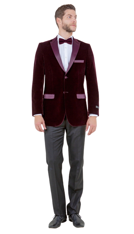 Tazzio Mens Sports Coat MJ114S-WINE