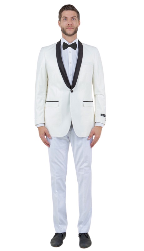 Tazzio Mens Sports Coat MJ118S-WHT