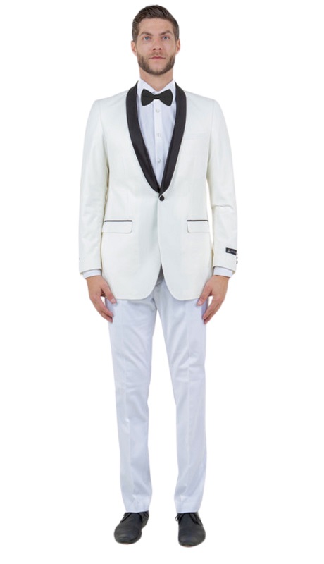 Tazzio Mens Sports Coat MJ118S-IVO-BLK