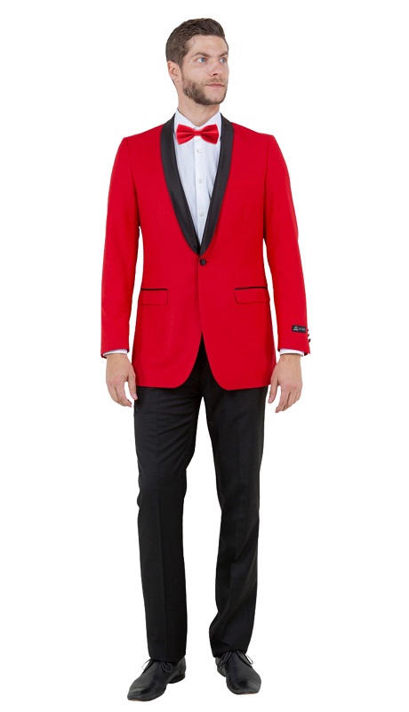 Tazzio Mens Sports Coat MJ118S-RED