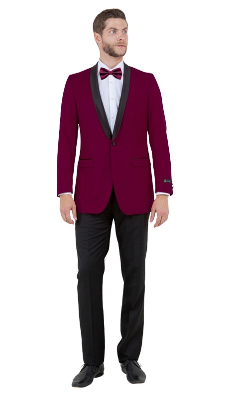 Tazzio Mens Sports Coat MJ118S-BURG
