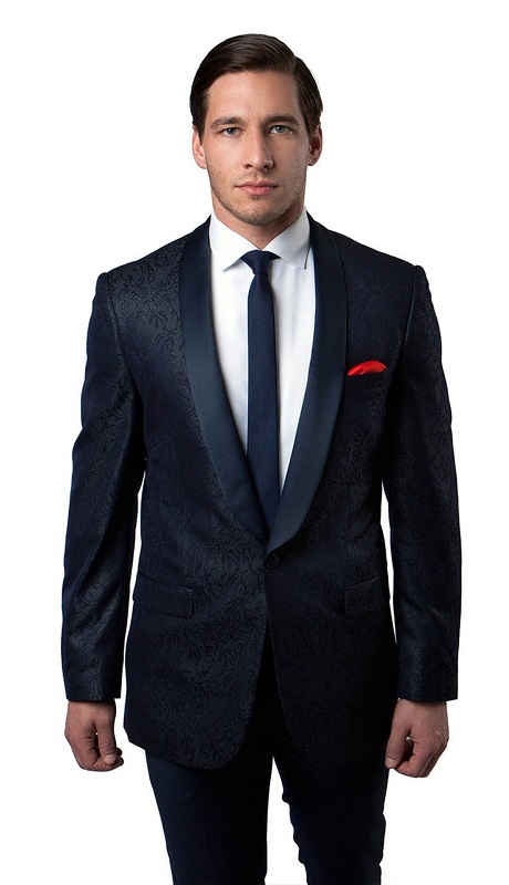 Tazzio Mens Sports Coat MJ124S-NAVY