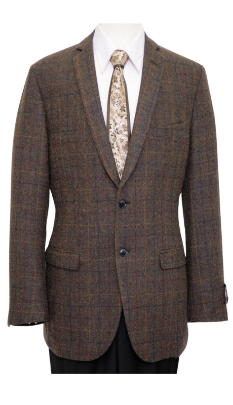 ZeGarie Mens Sports Coat MJ128-GRN/BURG