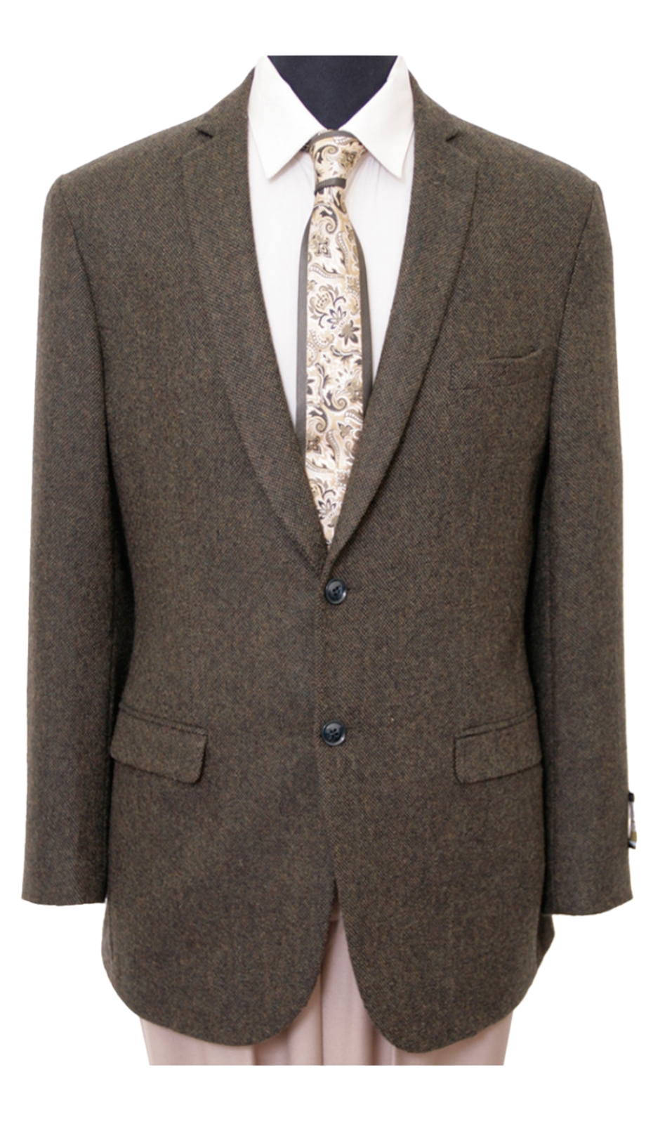 ZeGarie Mens Sports Coat MJ129-GRN/BRN
