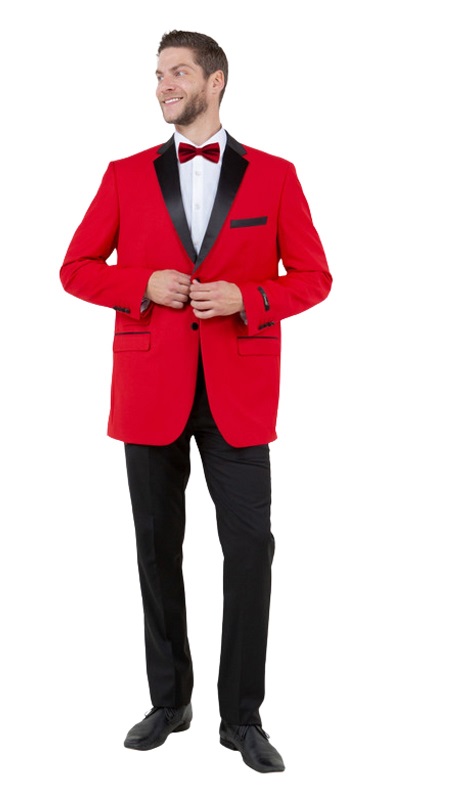 Tazzio Mens Sports Coat MJ136S-RED