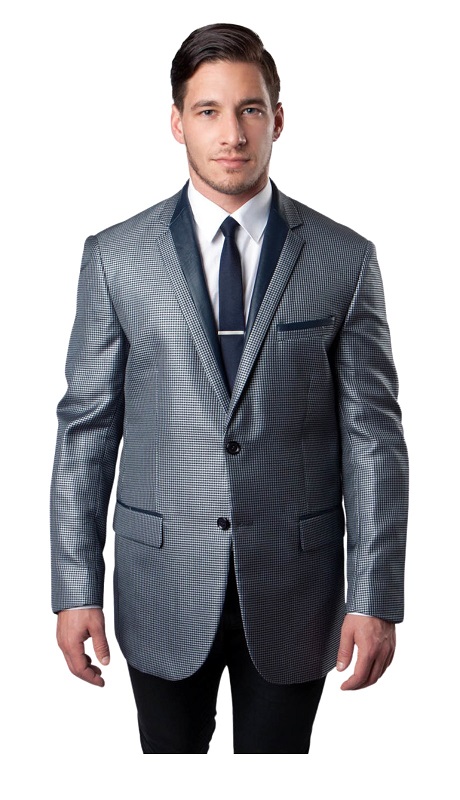 Tazzio Mens Sports Coat MJ139-02 -NAVY