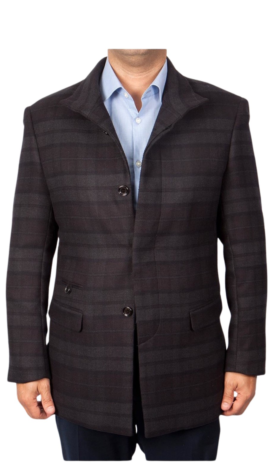 ZeGarie Mens Sports Coat MJ140-CHAR/BLK