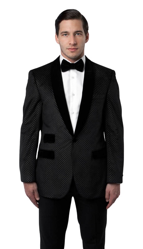 Tazzio Mens Sports Coat MJ141S-BLACK