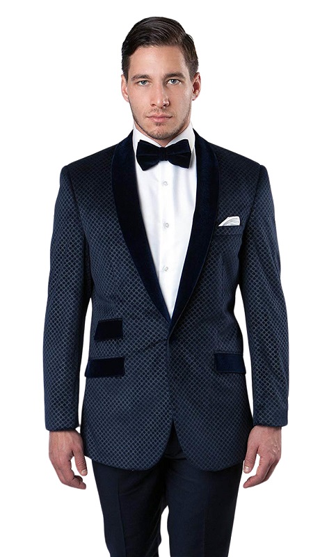 Tazzio Mens Sports Coat MJ141S-NAVY
