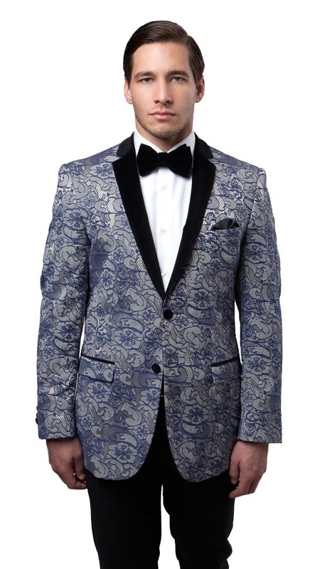 Tazzio Mens Sports Coat MJ149S-BLUE