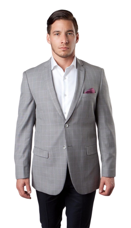 ZeGarie Mens Sports Coat MJ152S-GRY