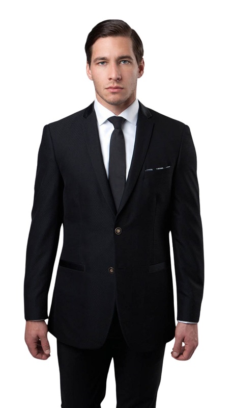 Tazzio Mens Sports Coat MJ154S-BLK