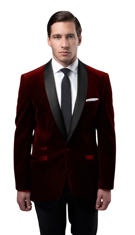 Tazzio Mens Sports Coat MJ159S-BURG