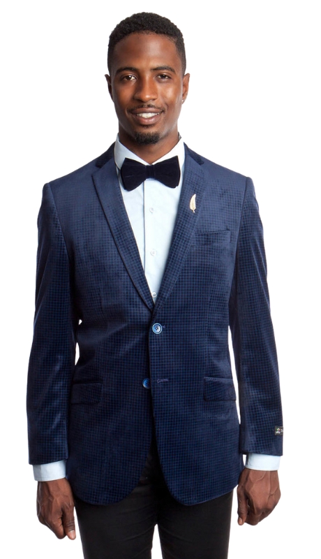  Empire Mens Sports Coat MJ177S-A1-NAV-BLUE
