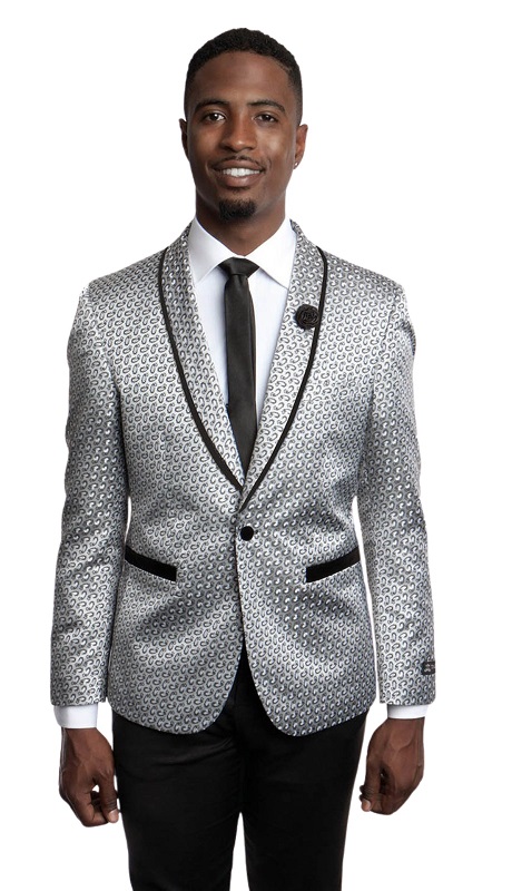 Empire Mens Sports Coat MJ182S-SIL/GRY