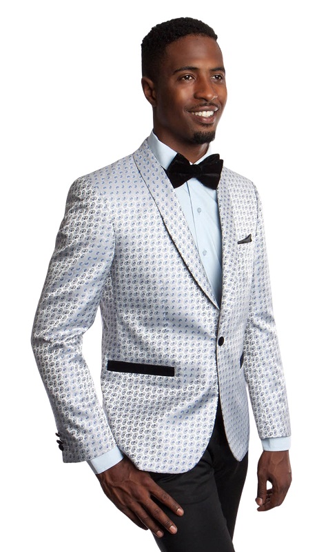 Empire Mens Sports Coat MJ182S-SIL/BLU