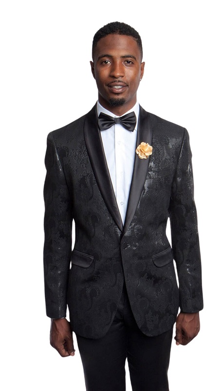 Empire Mens Sports Coat MJ187S-BLACK