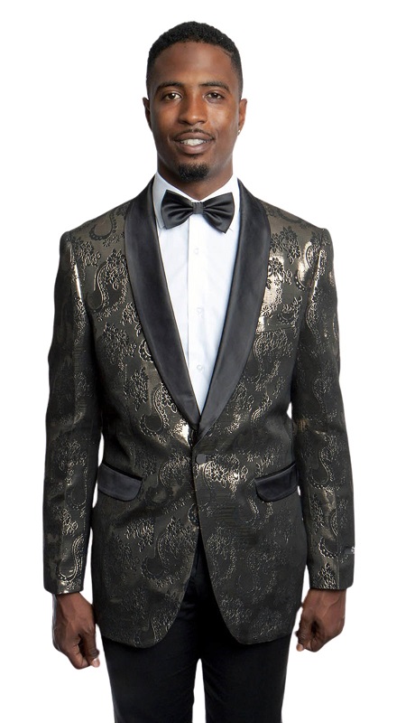 Empire Mens Sports Coat MJ187S--BLK-COPP