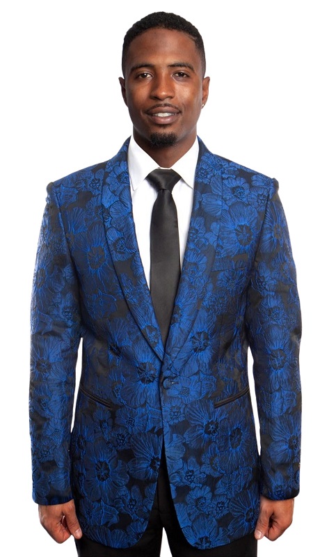 Empire Mens Sports Coat MJ204-BLU-BLK