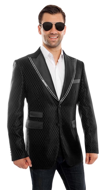 Empire Mens Sports Coat MJ218-BLACK