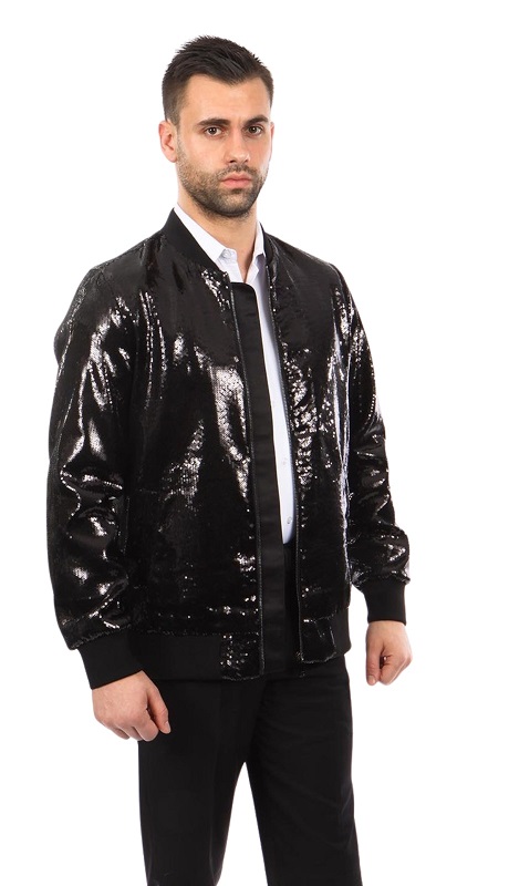 Empire Mens Sports Coat MJ219S-01-BLACK