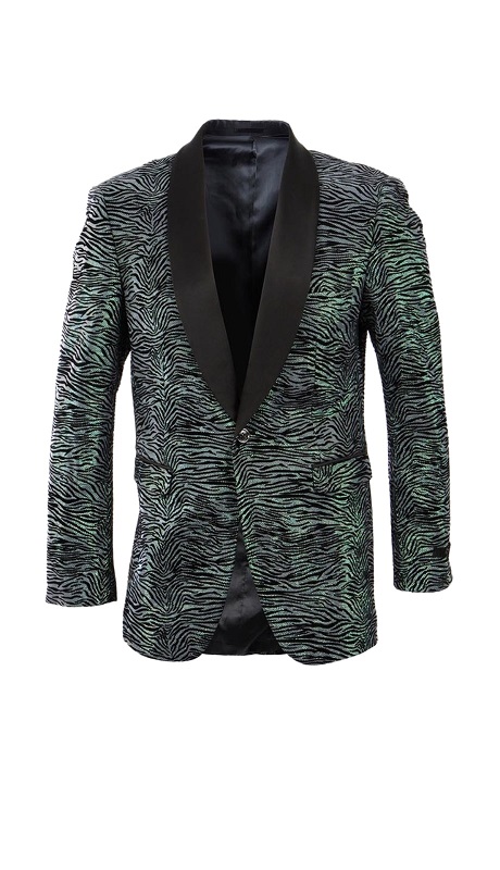 Empire Mens Sports Coat MJ223-GREEN-BLACK