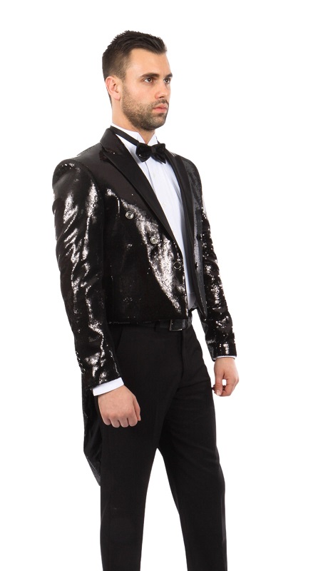Empire Mens Sports Coat  MJ239S-BLACK