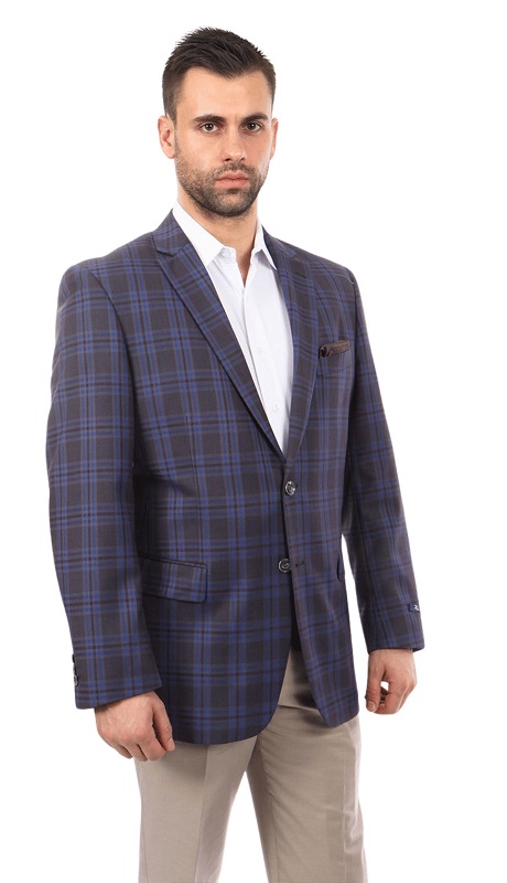 Empire Mens Sports Coat MJ244-BUR-BLUE-GREY