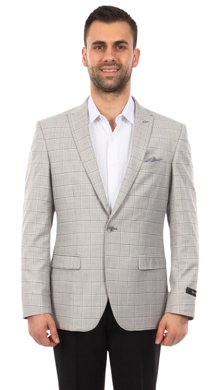 Empire Mens Sports Coat MJ254S-LIGHT GRAY