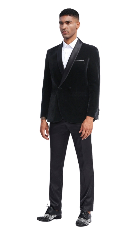 Tazzio Mens Sports Coat MJ303S-03-Blk