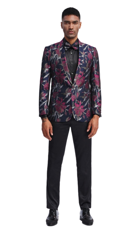 Empire Mens Sport Coat MJ338S-02 -BLK-BUG
