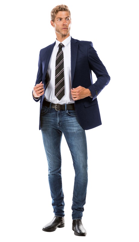 ZeGarie Mens Sports Coat MJ346-02-NAVY