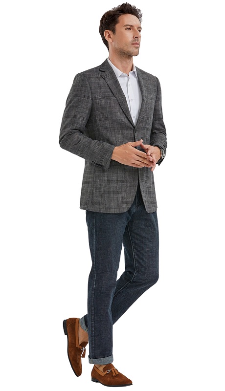 Tazzio Mens Sports Coat MJ351S-03-CHAR
