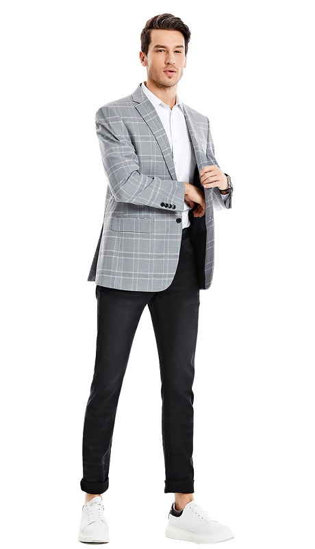 Tazzio Mens Sports Coat MJ356-01- LIGHT GRAY