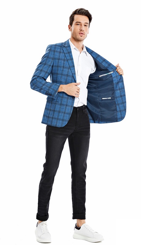Tazzio Mens Sports Coat MJ360S-01-TEAL