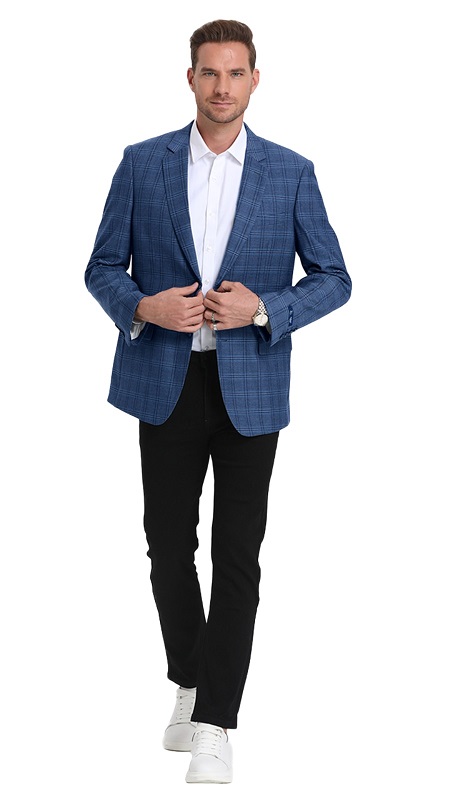 Tazzio Mens Sports Coat MJ373S -01-TEAL