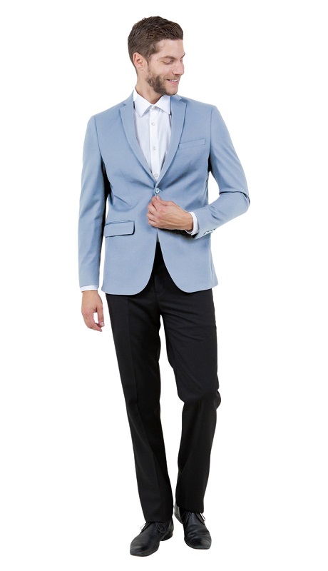ZeGarie Mens Sports Coat MJ379S-07 BLUE