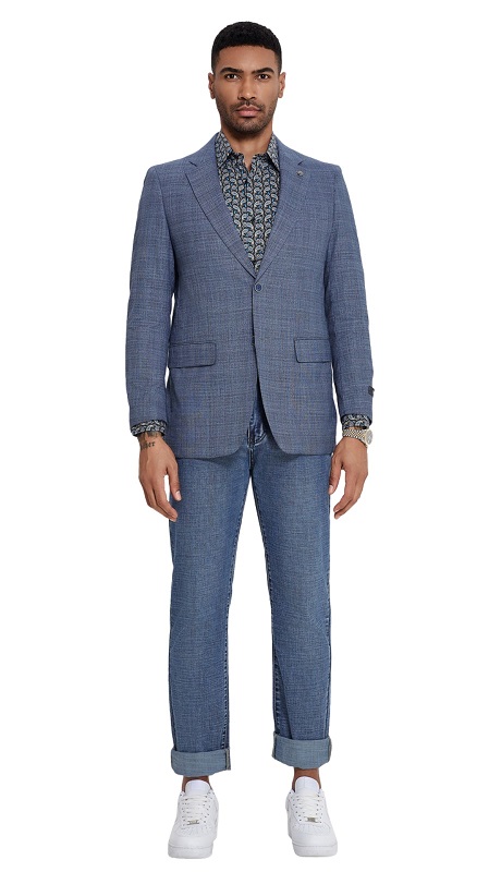 Empire Mens Sports Coat MJ419S-02-Blue