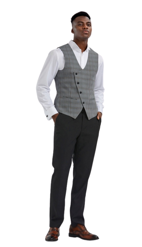 Tazzio Mens Vest MPV116SK-01-GREY-BLACK