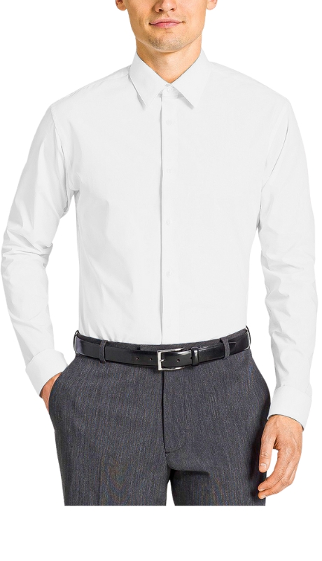Tazzio Mens Dress Shirt MSH30-01-SNOW WHITE
