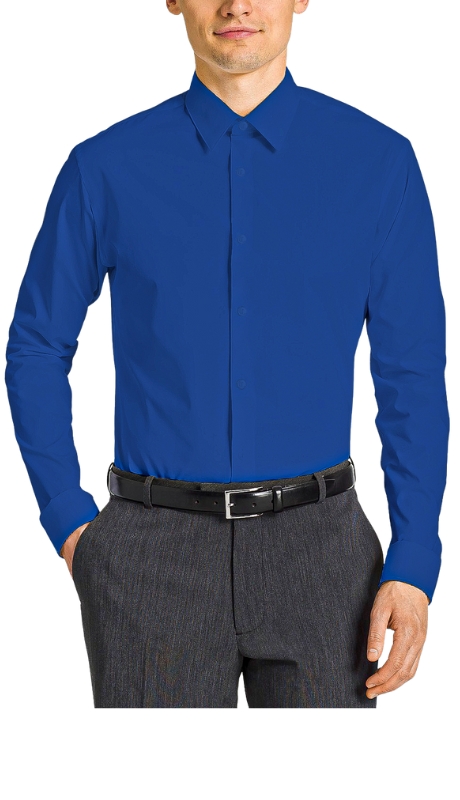 Tazzio Mens Dress Shitrs MSH30S-07-ROYAL BLUE