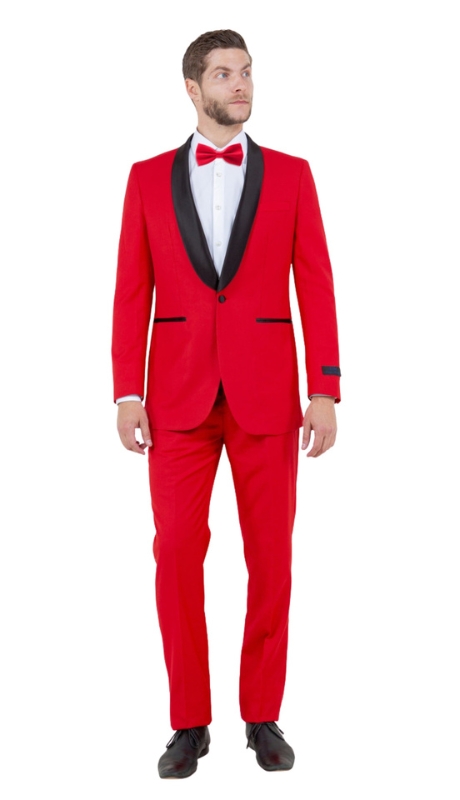 Bryan Michaels Mens Tuxedos MT146S-07-RED-BLK
