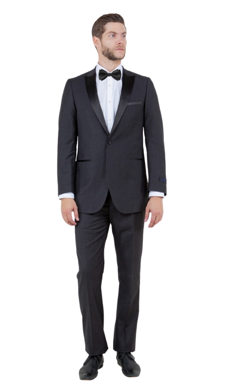 Bryan Michaels Mens Tuxedos MT182S-06-CHARCOAL GREY-BLACK STAIN