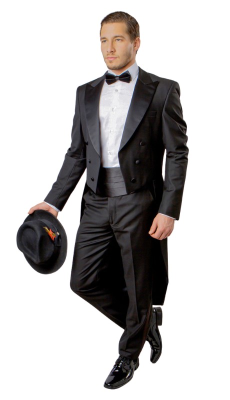 Bryan Michaels Mens Tuxedo-MT193S-01-Black-Black Satin