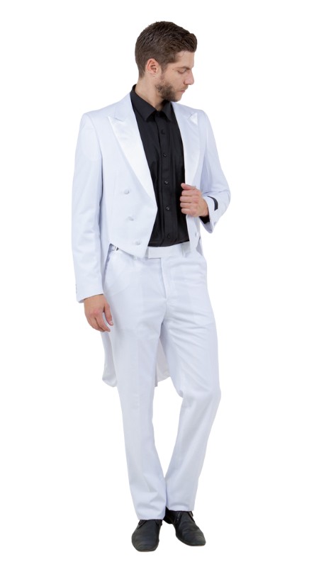 Bryan Michaels Mens Tuxedo-MT193S-02-WHT-BLK SATIN