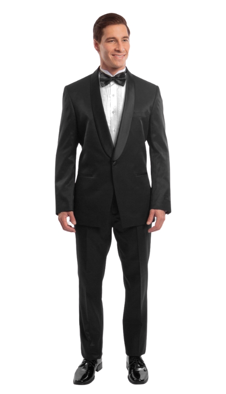 Bryan Michaels Mens Tuxedo-MT275S-01-BLK-SATIN