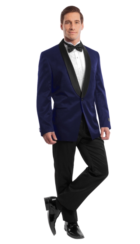 Bryan Michaels Mens Tuxedo-MT275S-02-NAVY-BLK-SATIN