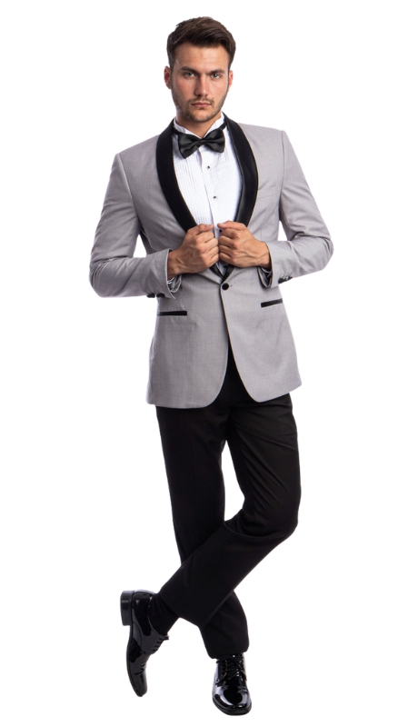  Azzuro Mens Tuxedo MT283S-05-LIT-GRY-BLK