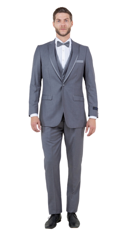  Tazzio  Mens Tuxedos MT309S-03-MID GREY