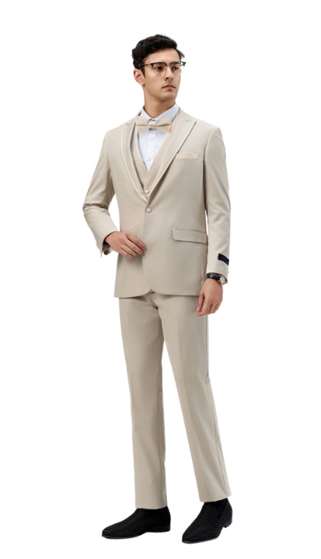 Tazzio Mens Tuxedos MT309S-04-TAN